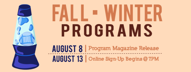 Announcing Fall/Winter Programs